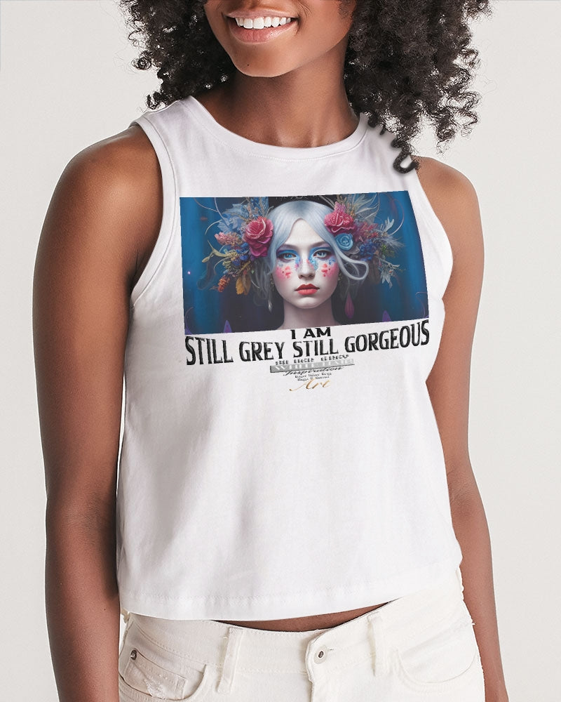 I am Still Grey Still Gorgeous Women's Cropped Tank