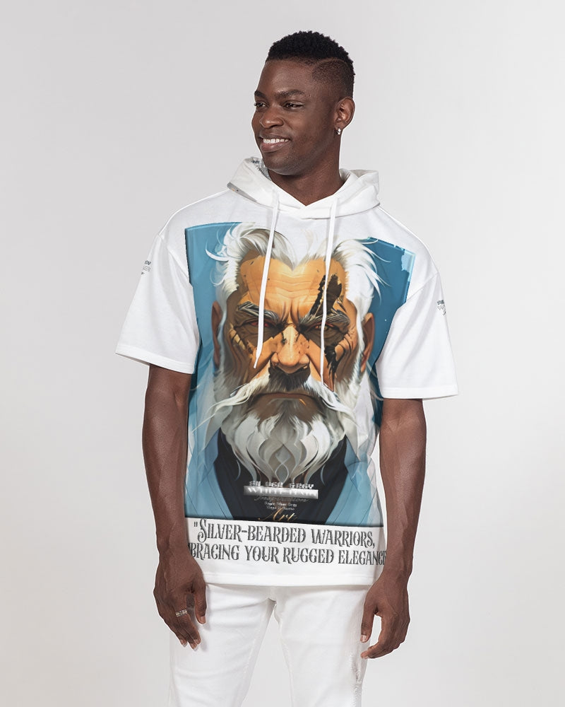 Silver bearded warrior Men's Premium Heavyweight Short Sleeve Hoodie