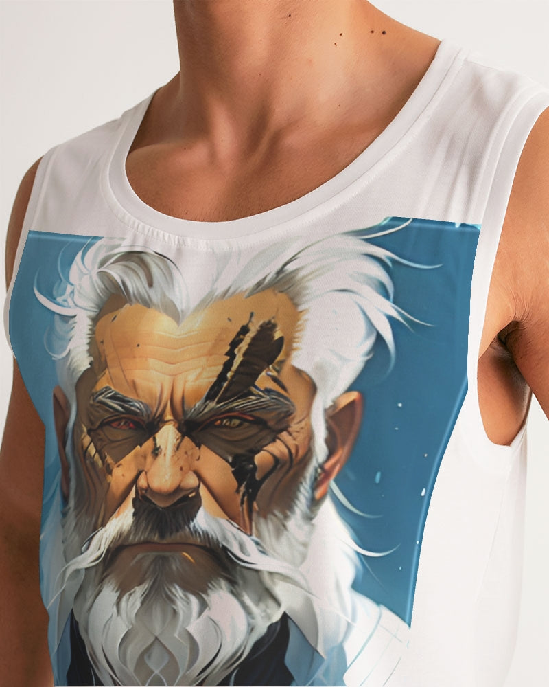 Silver bearded warrior Men's Sports Tank