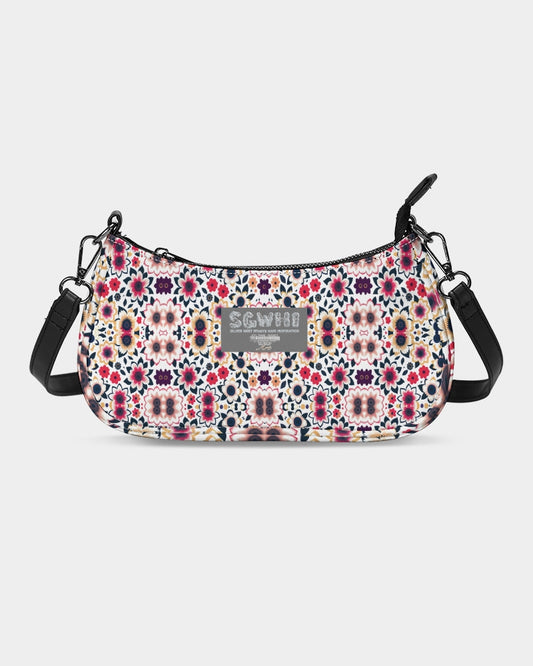 Abstract flower pattern Petite Canvas Pouch