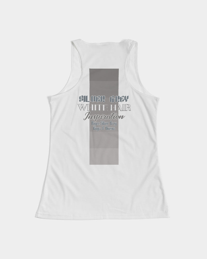 Promoting black women with silver grey hair Women's Tank