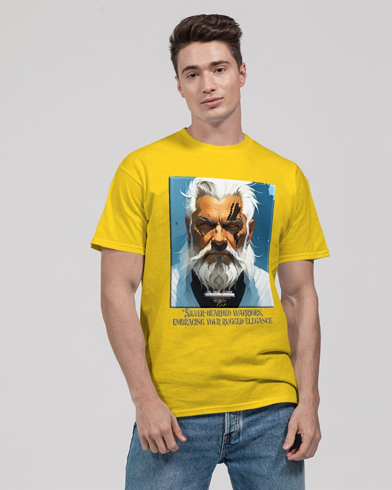 Silver bearded warrior Unisex Heavy Cotton T-Shirt | Gildan