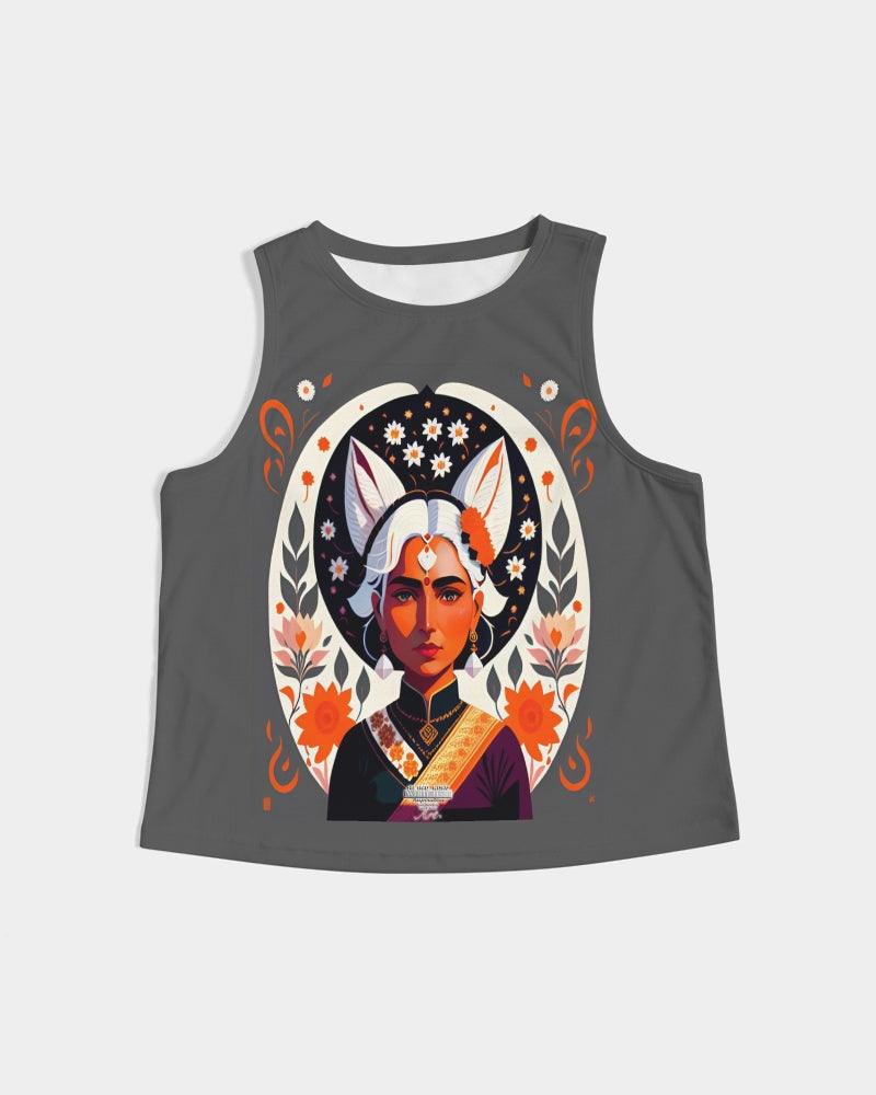 Indian Silver fox Women's Cropped Tank