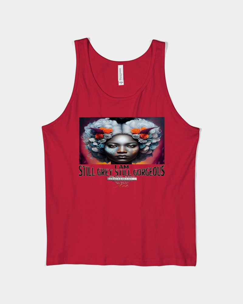 Promoting black women with silver grey hair Unisex Jersey Tank | Bella + Canvas