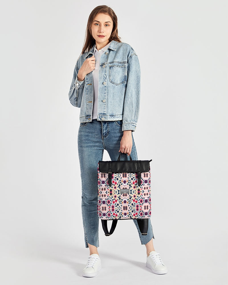 Abstract flower pattern Casual Flap Backpack