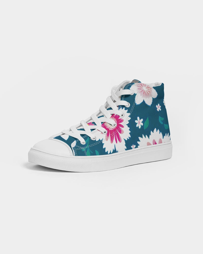 Beautiful floral pattern Women's Hightop Canvas Shoe