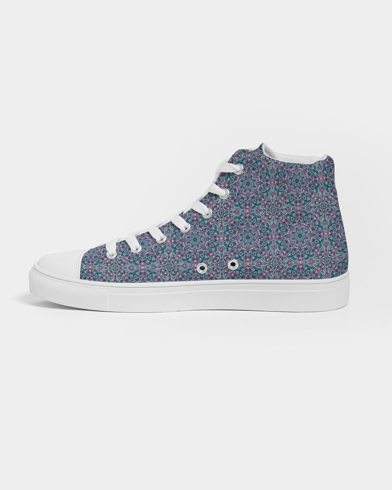 Trainers. blue mosaic Men's Hightop Canvas Shoe