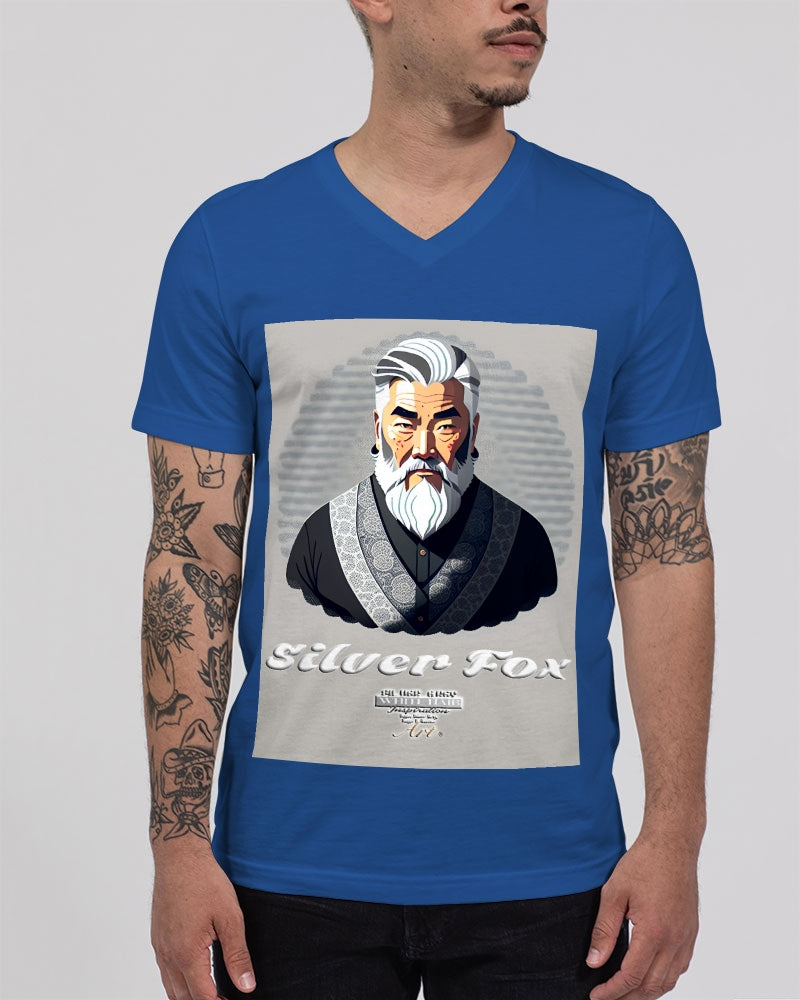 Asian Silverfox Men Unisex Jersey V-Neck Tee | Bella + Canvas