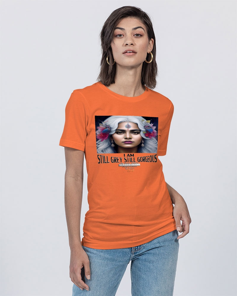 Promoting Indian women with silver grey hair Unisex Jersey Tee | Bella + Canvas