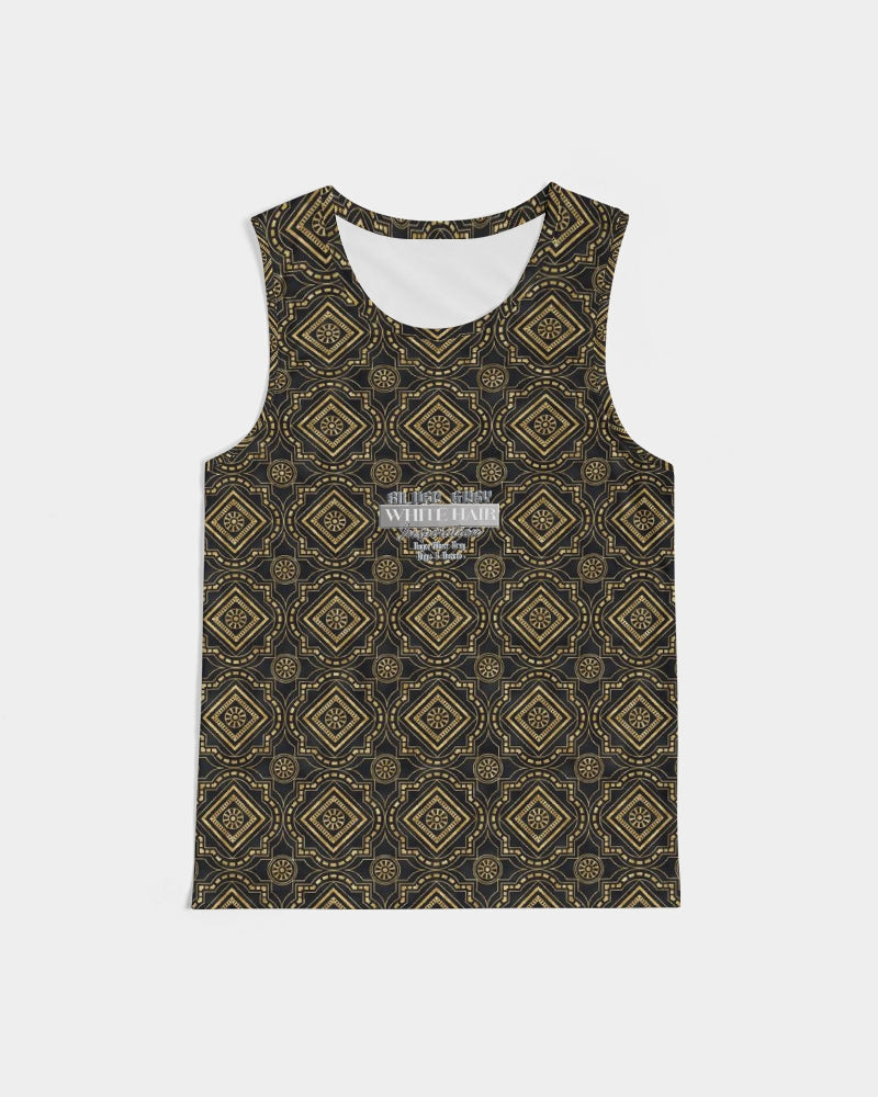 Brown Diamond pattern Men's Sports Tank