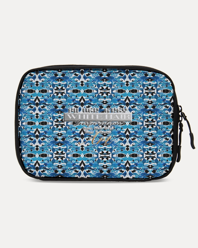 Blue Abstract pattern design Large Travel Organizer