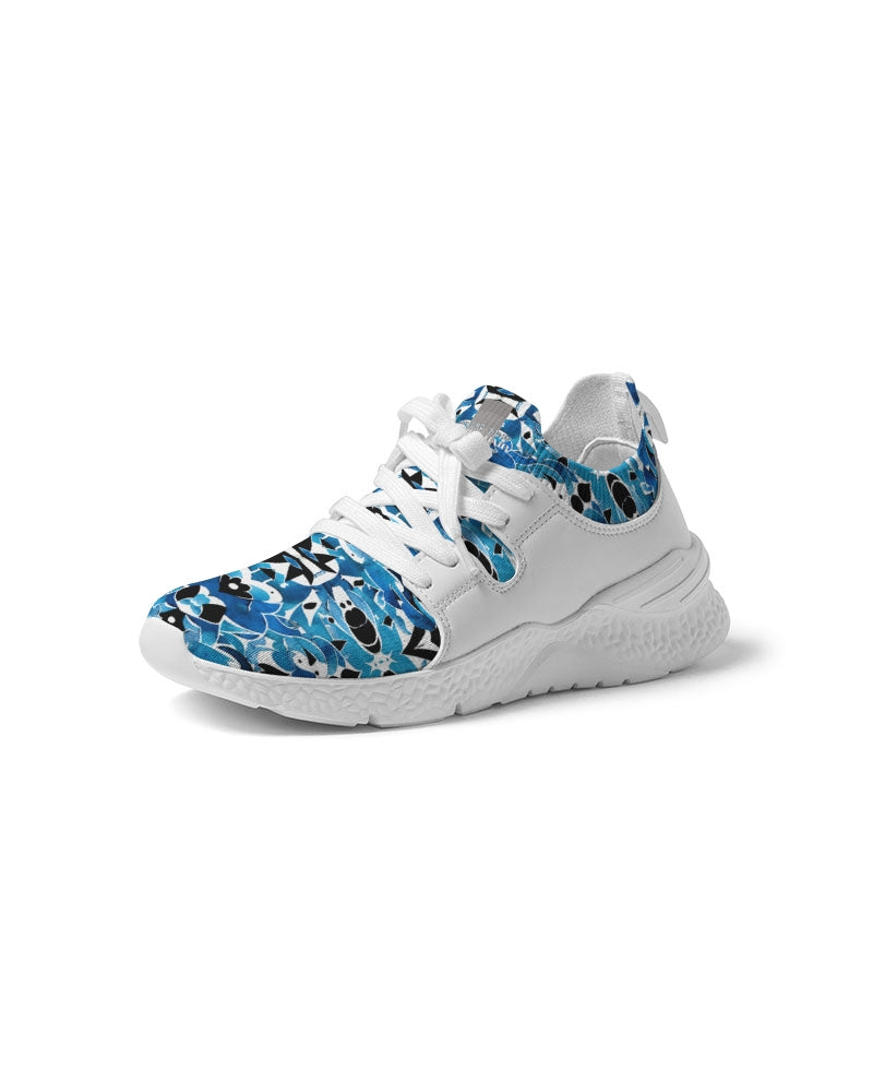 Blue Abstract pattern design Men's Two-Tone Sneaker