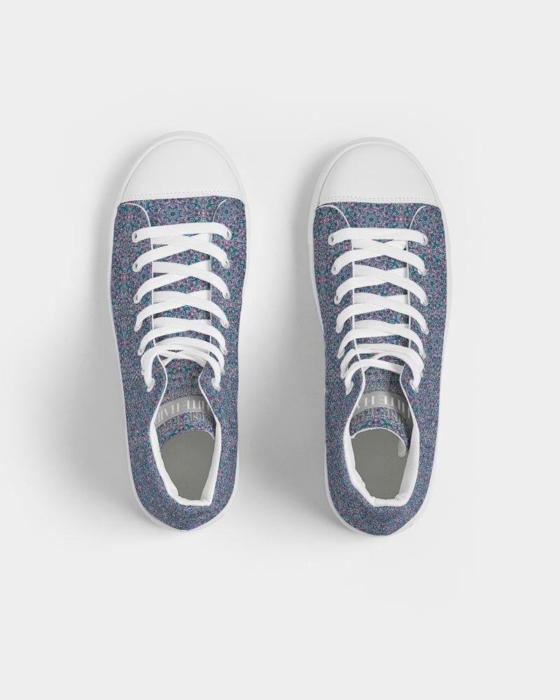 Trainers. blue mosaic Men's Hightop Canvas Shoe