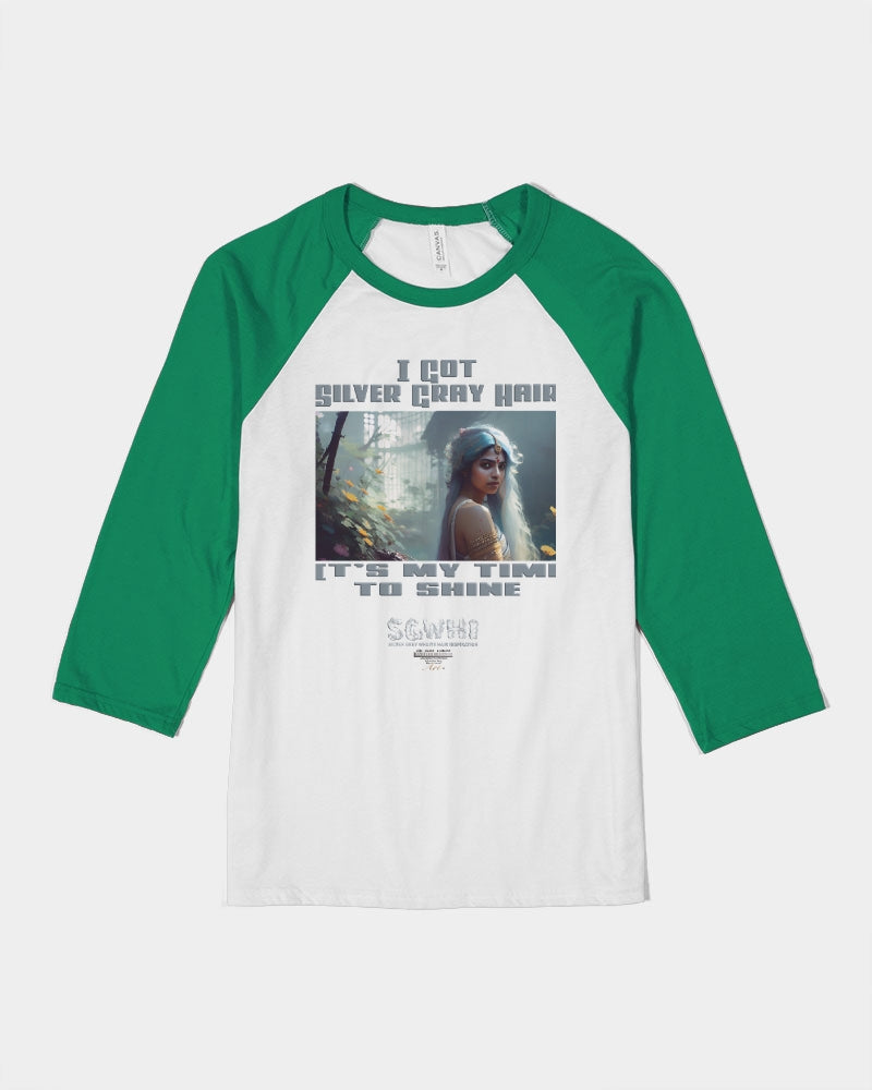 Indian sister to shine Unisex Three-Quarter Sleeve Baseball Tee | Bella + Canvas