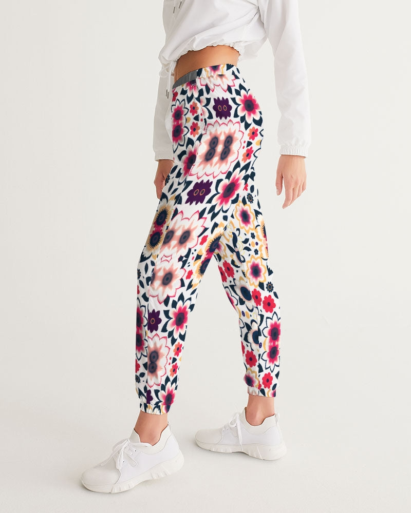 Abstract flower pattern Women's All-Over Print Track Pants