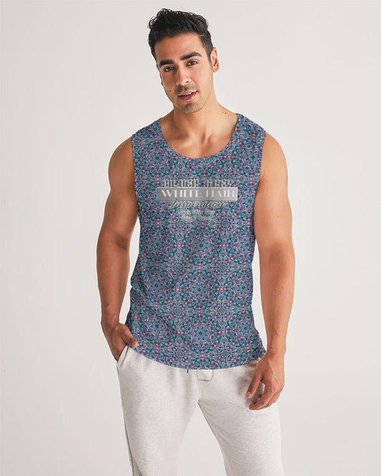 Beautiful mosaic blue pattern Men's Sports Tank