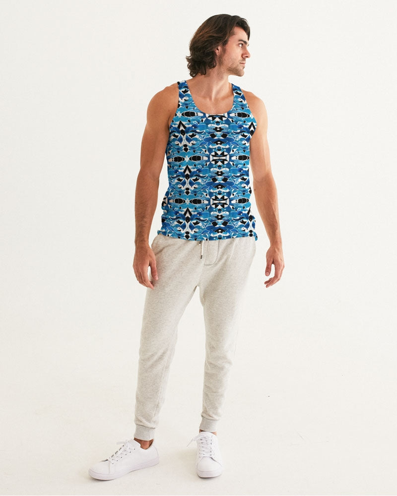 Blue Abstract pattern design Men's Tank