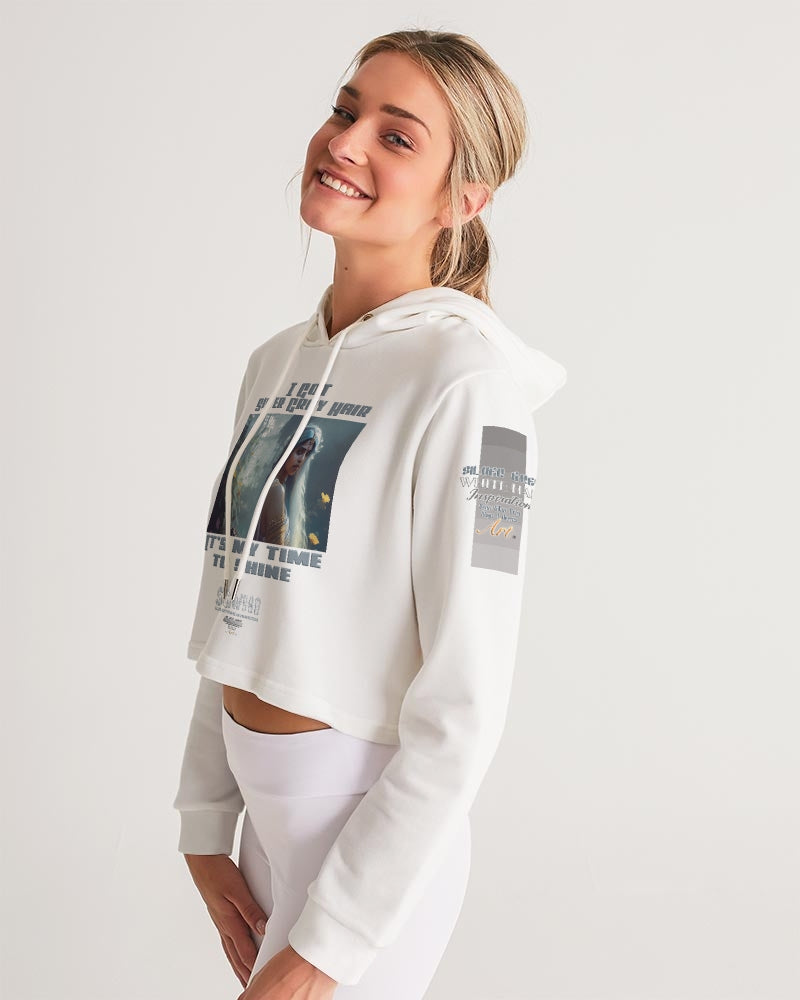 Indian sister to shine Women's All-Over Print Cropped Hoodie