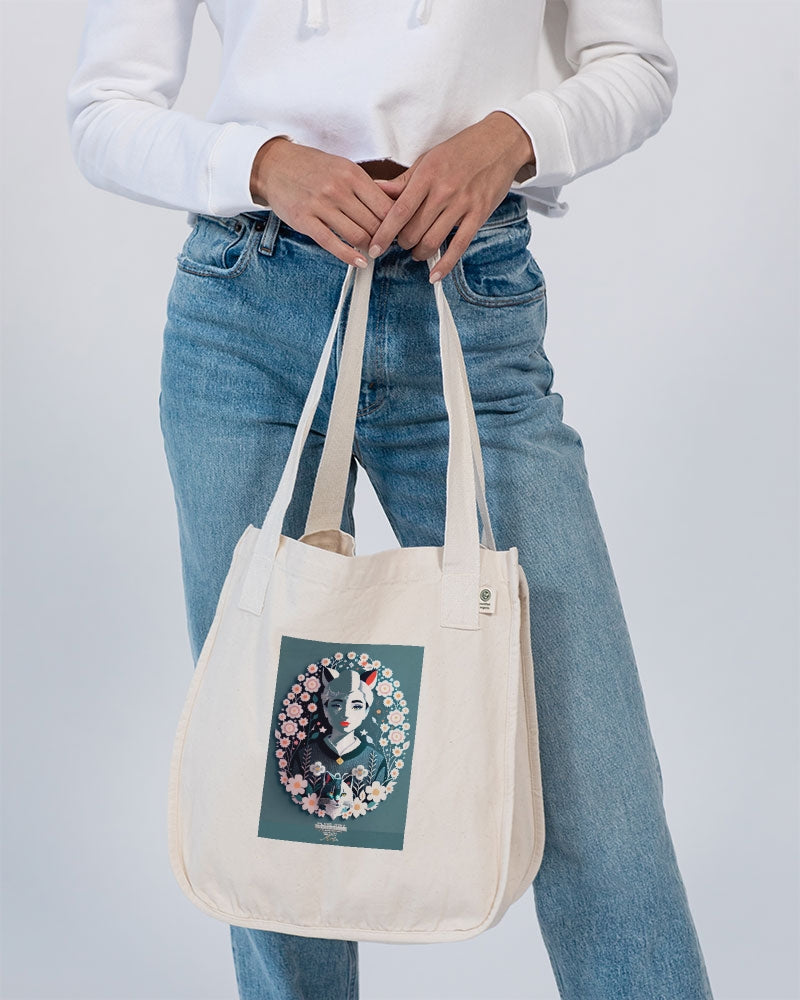 Silverfox flower Organic Cotton Canvas Market Tote | Econscious