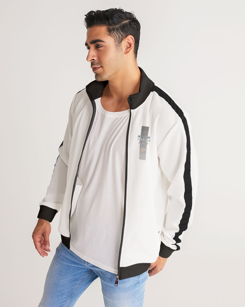 Silver bearded warrior Men's Stripe-Sleeve Track Jacket