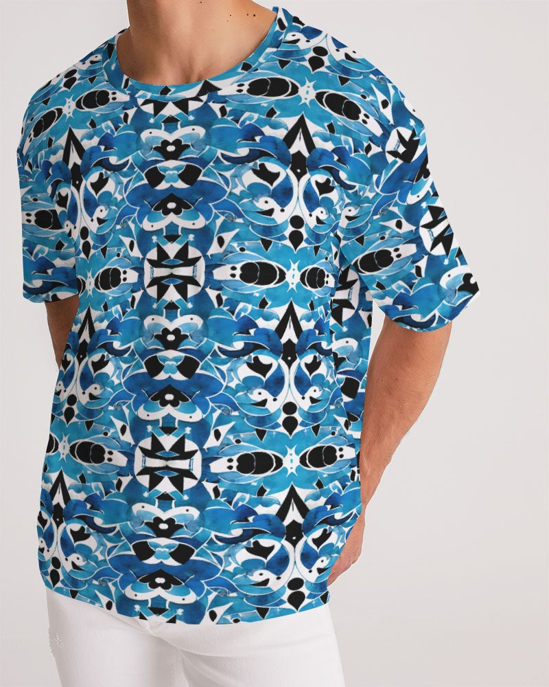 Blue Abstract pattern design Men's Premium Heavyweight Tee