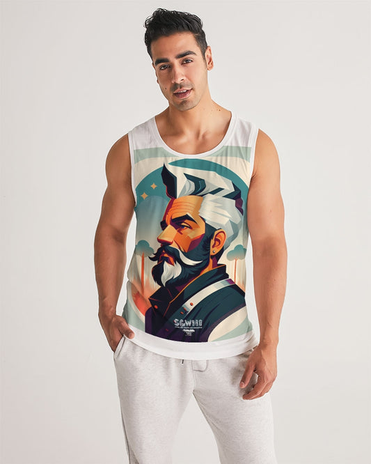 New silver grey Man style Men's All-Over Print Sport Tank