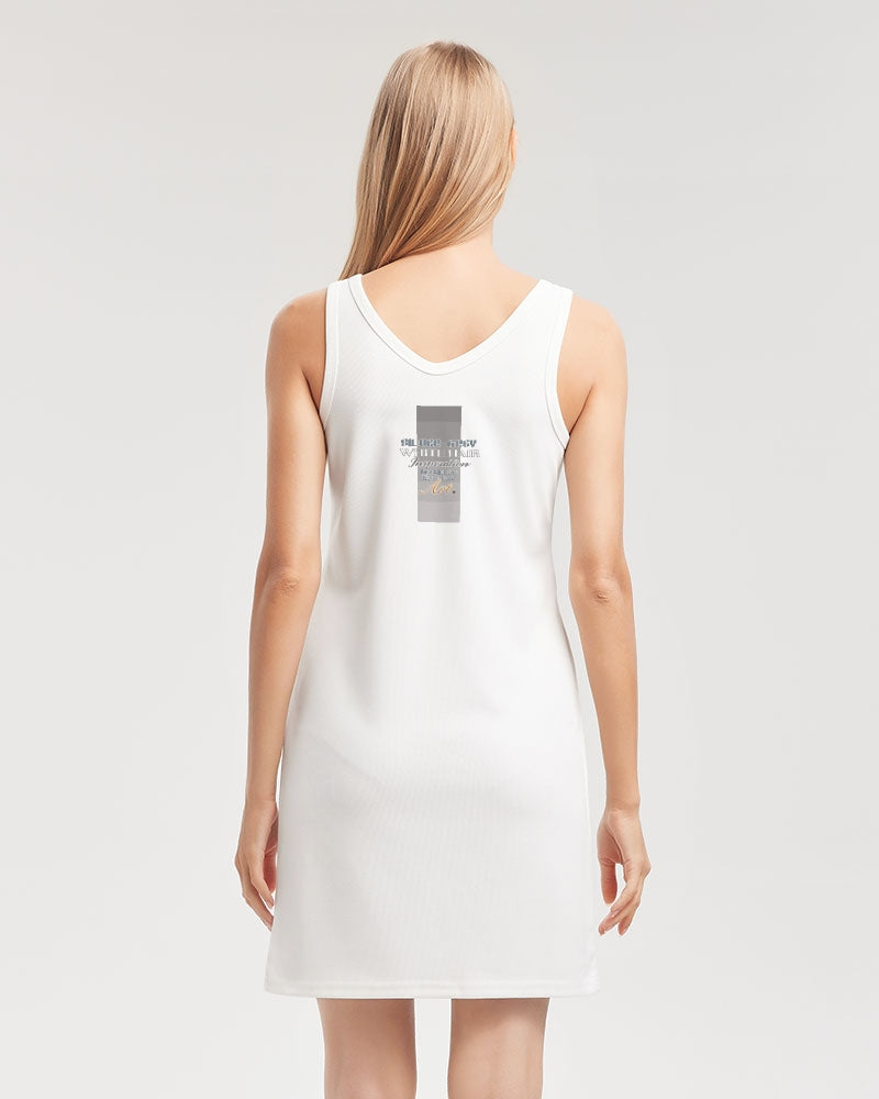 Will not dye till I die Women's Rib Knit V Neck Mini Dress