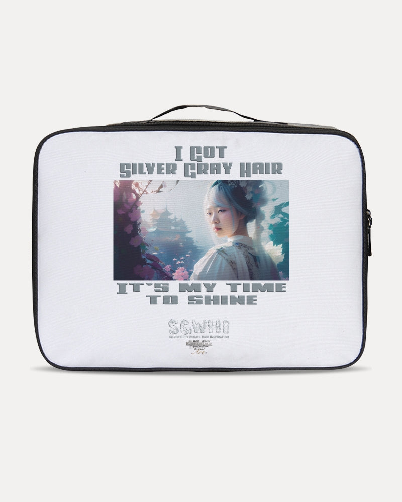 Asian sister with silver grey hair Jetsetter Travel Case