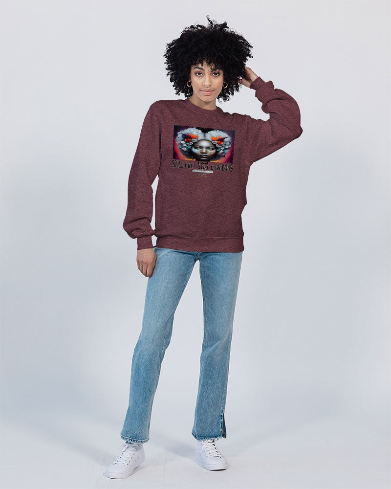 Promoting black women with silver grey hair Unisex Sweatshirt | Champion