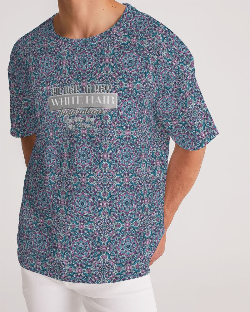 Beautiful mosaic blue pattern Men's Premium Heavyweight Tee