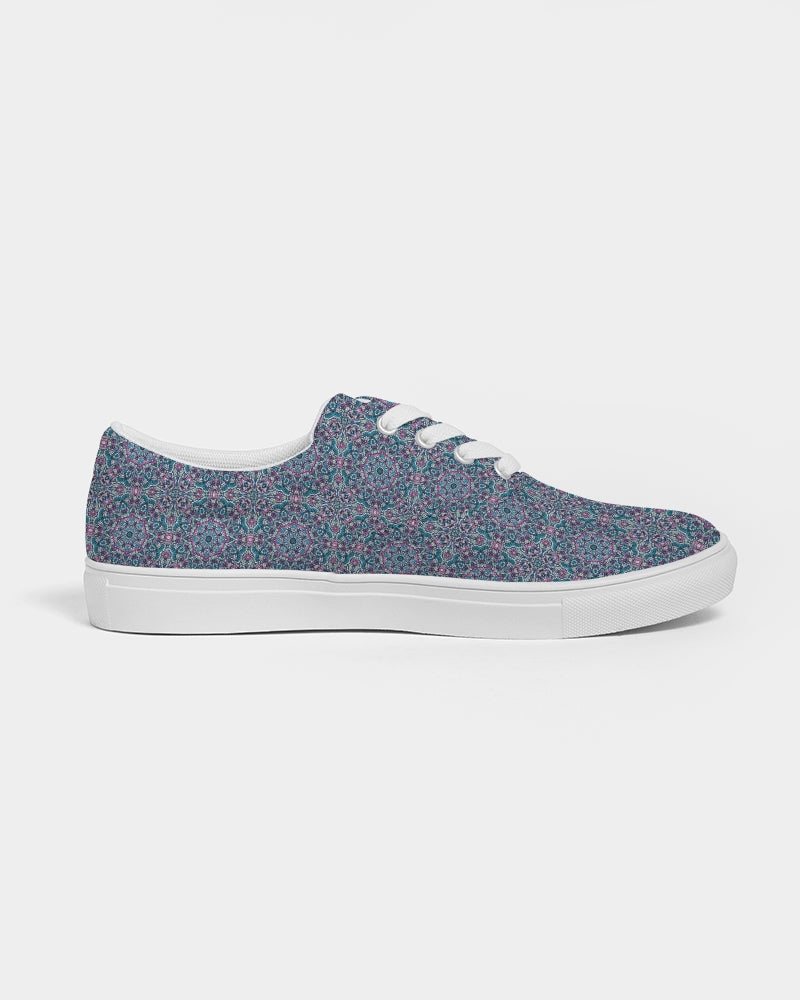 Trainers. blue mosaic Men's Lace Up Canvas Shoe