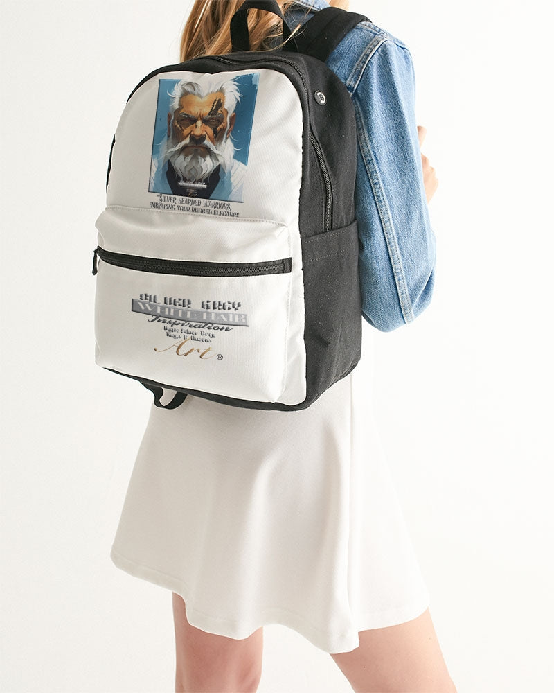 Silver bearded warrior Small Canvas Backpack