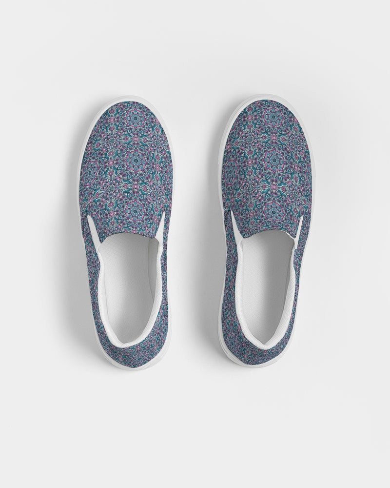 Trainers. blue mosaic Men's Slip-On Canvas Shoe