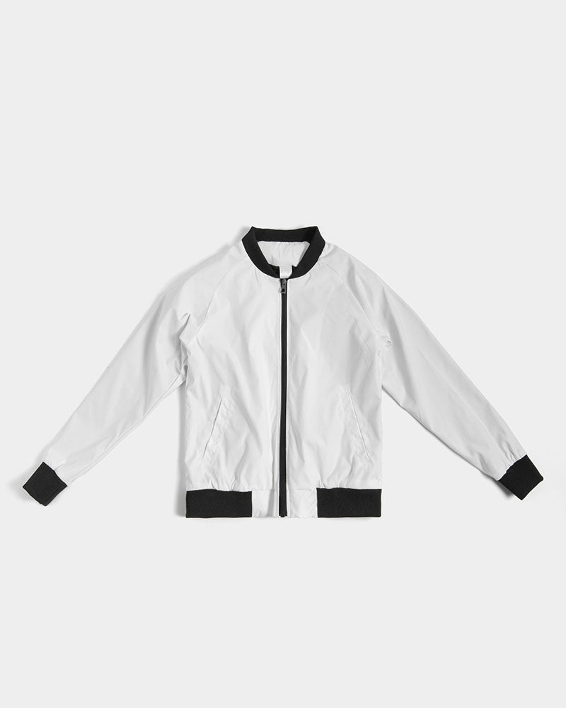 Promoting black women with silver grey hair Women's Bomber Jacket