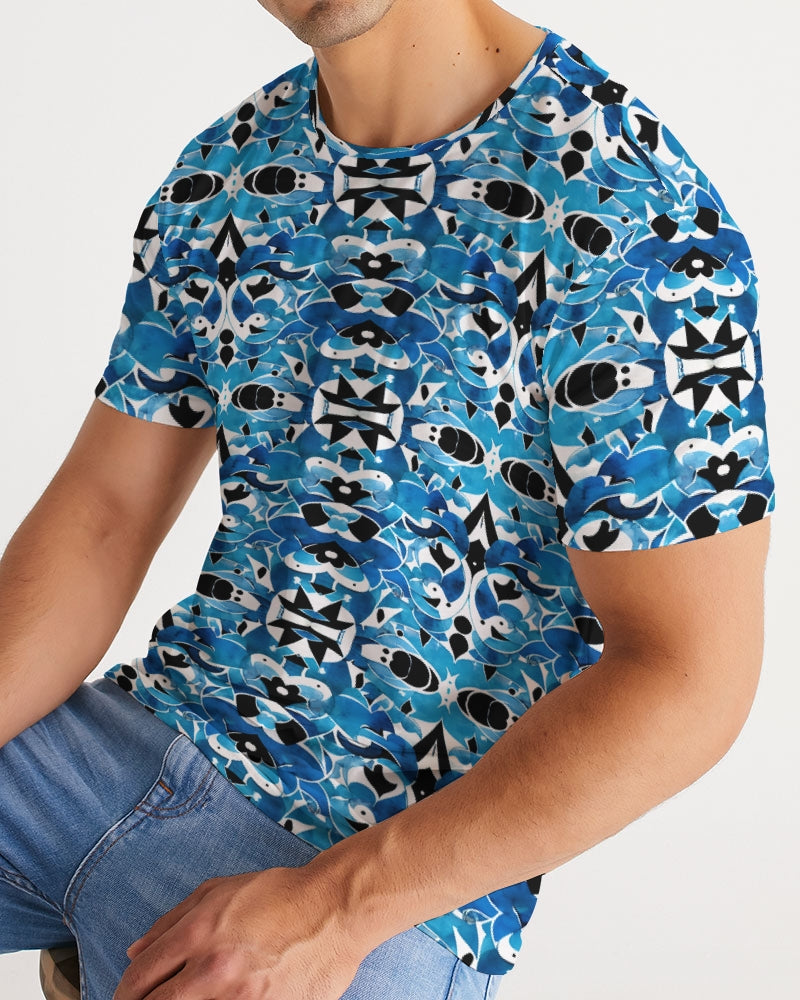 Blue Abstract pattern design Men's Tee