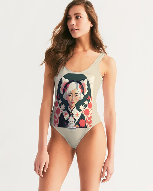 Asian silverfox Women's One-Piece Swimsuit