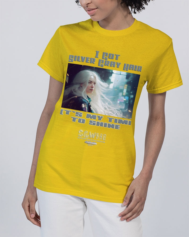 Beautiful white woman my time to shine Unisex Heavy Cotton T-Shirt | Gildan