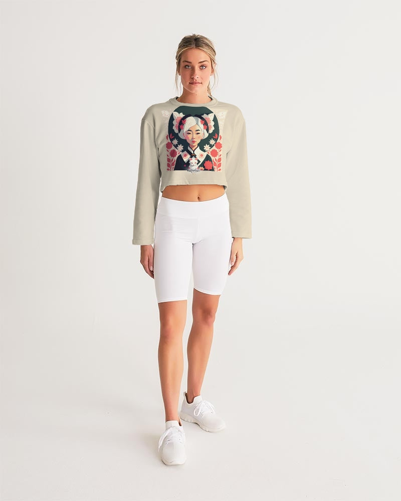 Asian silverfox Women's Cropped Sweatshirt