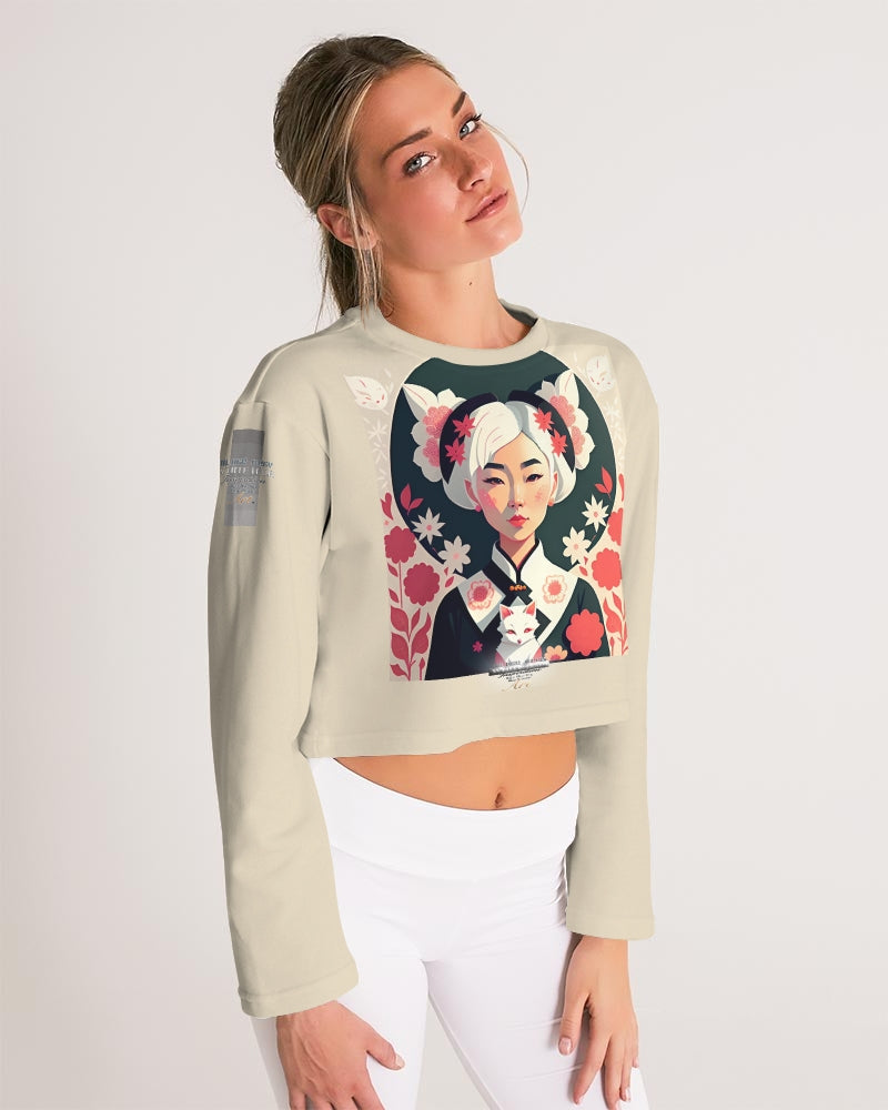 Asian silverfox Women's Cropped Sweatshirt