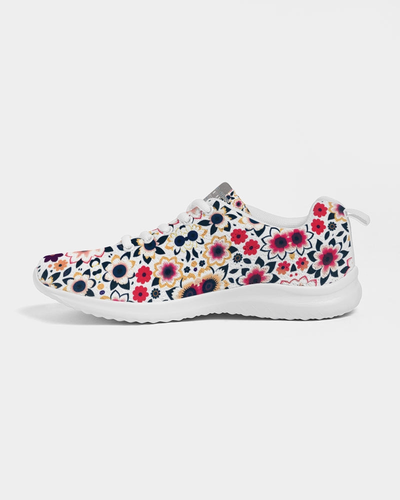 Abstract flower pattern Women's Athletic Shoe