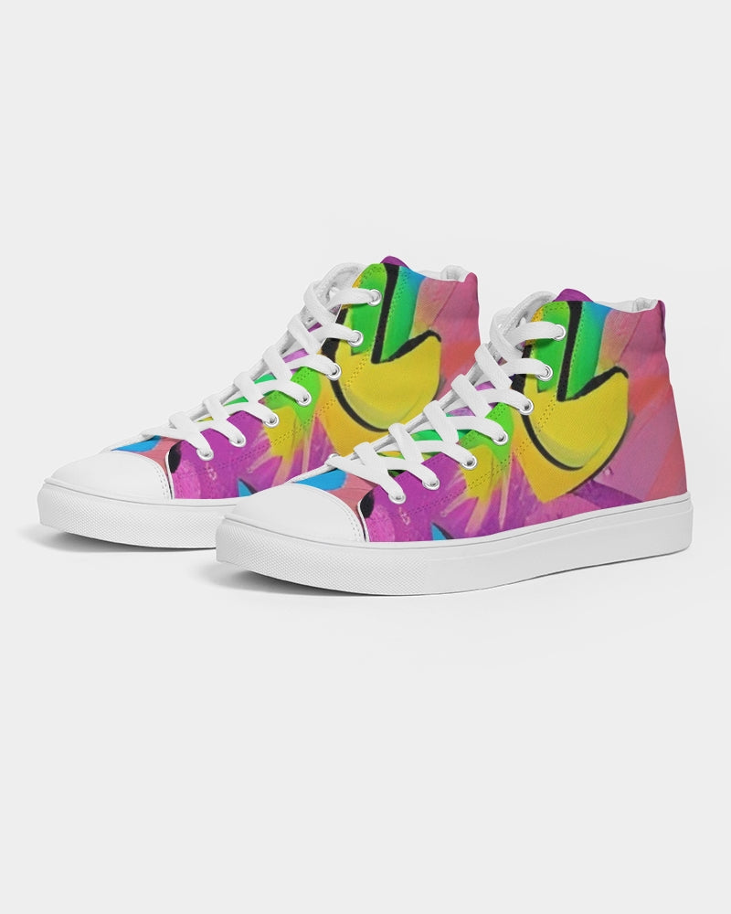 Abstract pattern for shoes Men's Hightop Canvas Shoe