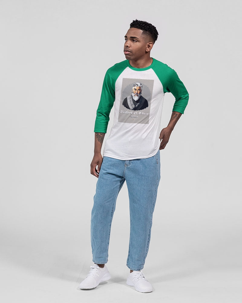 Asian Silverfox Men Unisex Three-Quarter Sleeve Baseball Tee | Bella + Canvas