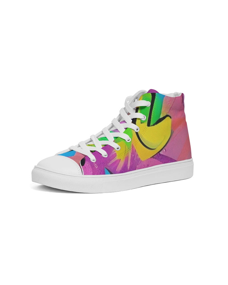 Abstract pattern for shoes Men's Hightop Canvas Shoe