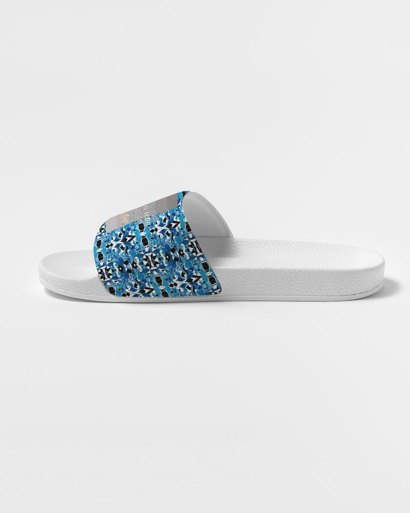 Blue Abstract pattern design Men's Slide Sandal