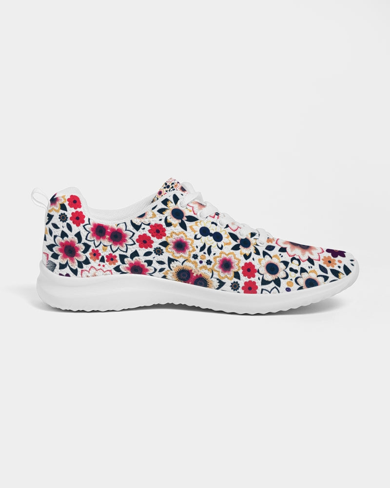 Abstract flower pattern Women's Athletic Shoe