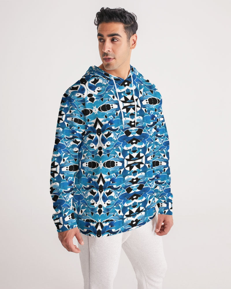 Blue Abstract pattern design Men's Hoodie