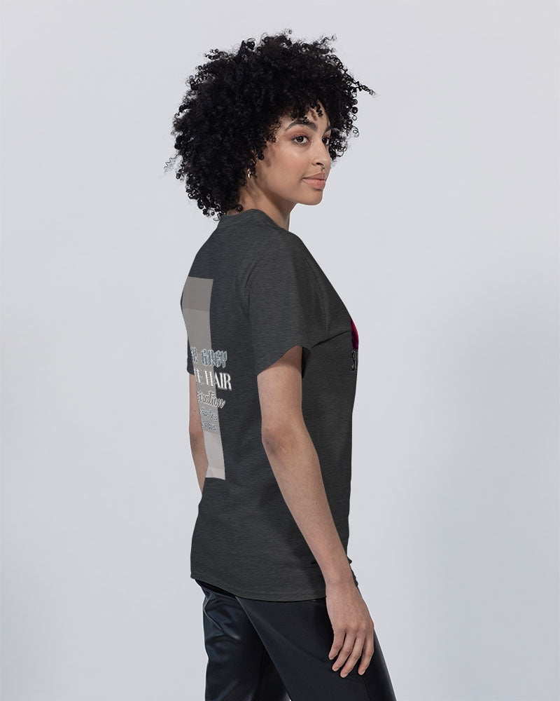 Promoting black women with silver grey hair Unisex Tee | Champion