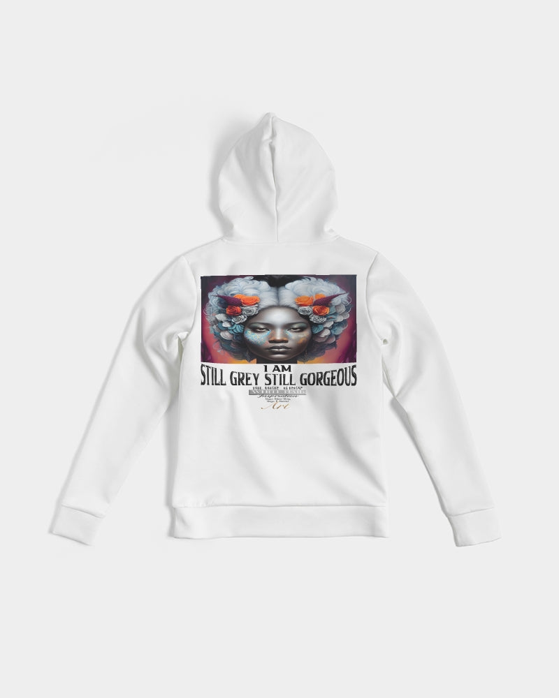 Promoting black women with silver grey hair Women's Hoodie