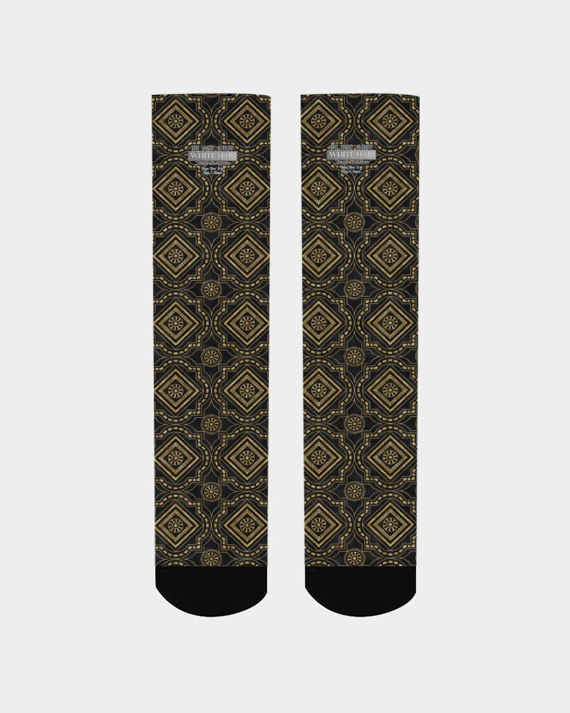 Brown Diamond pattern Men's Socks