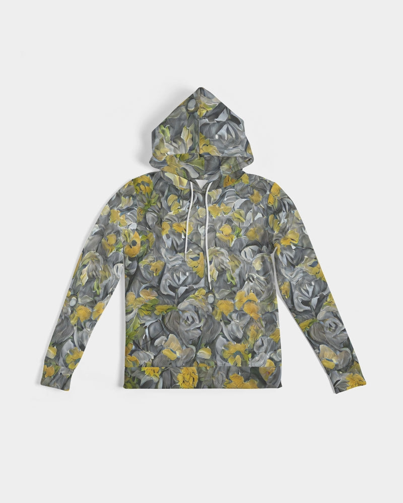 Orange and yellow and grey abstract design of Roses Women's Hoodie